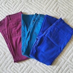 3 pairs of Gloria Vanderbilt High-rise Color Jeans